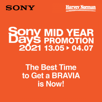 Sony-Mid-Year-Sale-at-Harvey-Norman-350x350 13 May-4 Jul 2021: Sony Mid-Year Sale at Harvey Norman