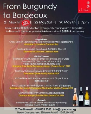 Xi-Yan-Bordeaux-Wine-Paired-Dinner-Promotion-350x438 21-28 May 2021: Xi Yan Bordeaux Wine Paired Dinner Promotion
