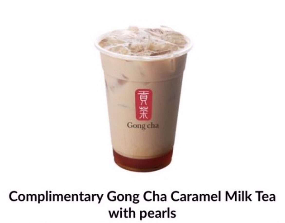 Now till 20 Jun 2021 Get Your FREE Gong Cha Caramel Pearls Milk Tea
