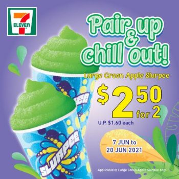 7-Eleven-Large-Green-Apple-Slurpee-2-@-2.50-Promotion--350x350 7-20 Jun 2021: 7-Eleven Large Green Apple Slurpee 2 @ $2.50 Promotion