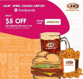 AW-Hi-5-Promotion-350x333 18 Jun 2021 Onward: A&W, Jewel Changi Airport Hi 5 Promotion on Foodpanda