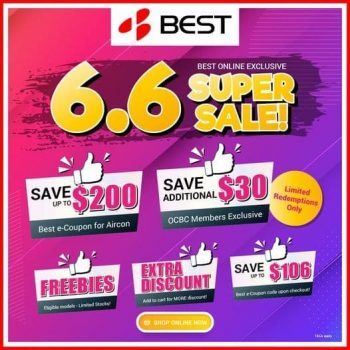 BEST-Denki-6.6-Online-Exclusive-Super-Sale-350x350 1-7 Jun 2021: BEST Denki 6.6 Online Exclusive Super Sale