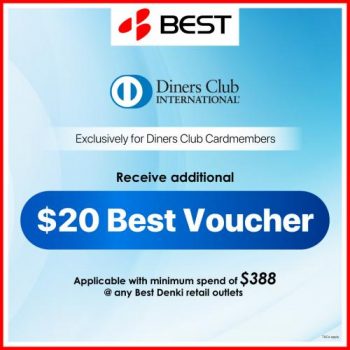 BEST-Denki-Diners-Club-FREE-20-Best-Voucher-Promotion--350x350 21 Jun 2021 Onward: BEST Denki Diners Club FREE $20 Best Voucher Promotion