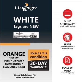 Challenger-30-Day-Warranty-Promotion-350x350 24 Jun 2021 Onward: Challenger PIT stores and on Carousell Promotion