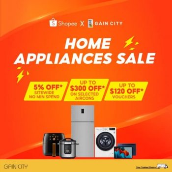 Gain-City-Home-Appliances-Sale-350x350 11 Jun 2021 Onward: Gain City Home Appliances Sale on Shopee