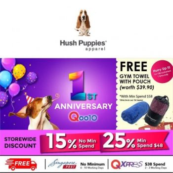 Hush-Puppies-Appare-1st-Anniversary-Sale--350x350 5 Jun 2021 Onward: Hush Puppies Apparel 1st Anniversary Sale at Qoo10