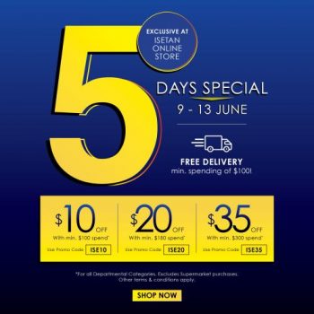 Isetan-Online-5-Days-Sale-350x350 9-13 Jun 2021: Isetan Online 5 Days Sale