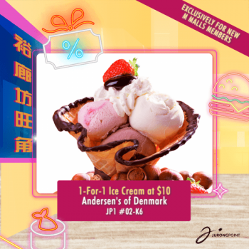 Jurong-Point-1-for-1-Foodie-Deals--350x350 22 Jun 2021 Onward: Andersen's of Denmark 1-for-1 Foodie Deals at Jurong Point