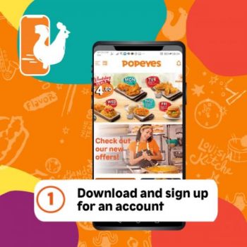 Popeyes-App-New-Registrants-FREE-5-Voucher-Promotion-1-350x350 25 Jun 2021 Onward: Popeyes App New Registrants FREE $5 Voucher Promotion