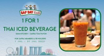 Siam-Kitchen-1-for-1-Thai-Iced-Beverage-Promotion-at-SAFRA-Toa-Payoh-350x190 1-31 Jul 2021: Siam Kitchen 1 for 1 Thai Iced  Beverage Promotion at SAFRA Toa Payoh