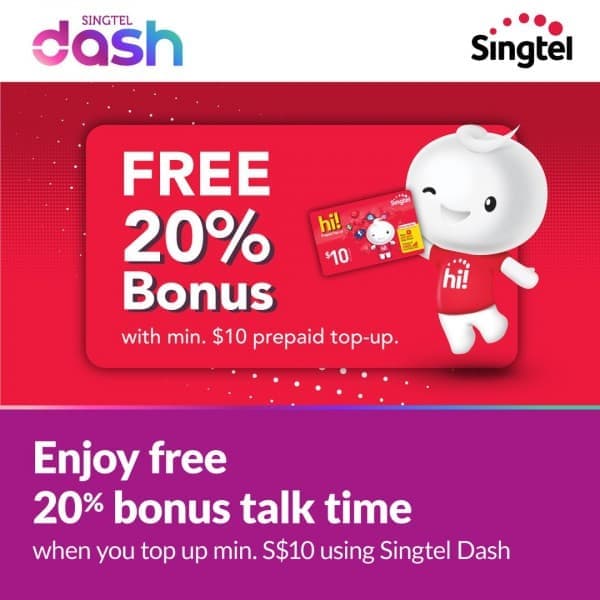 1-30 Jun 2021: Singtel Dash Free 20 Bonus Promotion% - SG ...