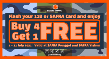 Sonic-Bowl-Buy-4-Games-Get-1-Game-Free-Promotion-with-SAFRA--350x190 1-31 Jul 2021: Sonic Bowl Buy 4 Games & Get 1 Game Free Promotion with SAFRA