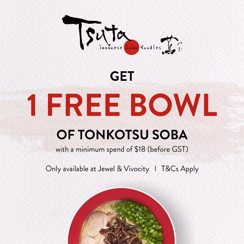 Tsuta-FREE-TONKOTSU-SOBA-2021-Singapore-Warehouse-Sale-Clearance 28 Jun to 31 Jul 2021: Tsuta Free Tonkotsu Soba Promotion at Jewel & VivoCity