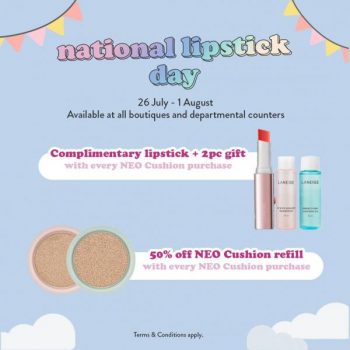 26-Jul-1-Aug-2021-Laneige-National-Lipstick-Day-Promotion-350x350 26 Jul-1 Aug 2021: Laneige National Lipstick Day Promotion