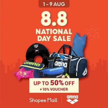 Arena-8.8-National-Day-Sale--350x349 1-9 Aug 2021: Arena 8.8 National Day Sale on Shopee