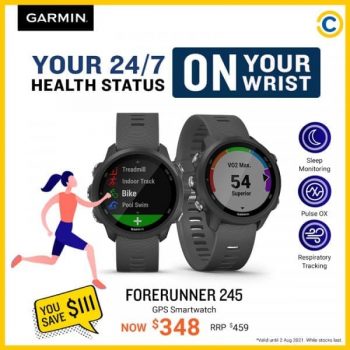 COURTS-Garmin-Forerunner-245-GPS-Smartwatch-Promotion-350x350 20 Jul-2 Aug 2021: COURTS Garmin Forerunner 245 GPS Smartwatch Promotion