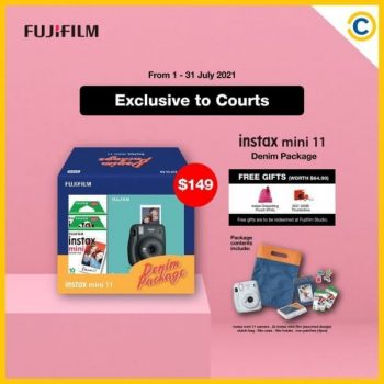 COURTS-Instax-Mini-11-Denim-Package-Promotion-350x350 1-31 July 2021: Fujifilm Studio Instax Mini 11 Denim Package Promotion at COURTS