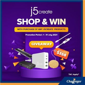 Challenger-J5Creates-Shop-and-Win-Giveaways-350x350 1-31 Jul 2021: Challenger J5Create's Shop and Win Giveaways