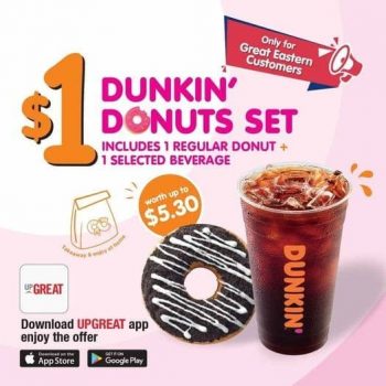 Dunkin-Donuts-Set-Promotion-350x350 19 Jul-11 Aug 2021: Dunkin' Donuts Set Promotion at Great Eastern
