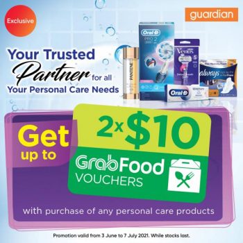 Guardian-Personal-Care-FREE-GrabFood-Voucher-Promotion-350x350 30 Jun-7 Jul 2021: Guardian Personal Care FREE GrabFood Voucher Promotion