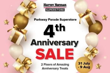 Harvey-Norman-4th-Anniversary-Sale--350x233 31 Jul-9 Aug 2021: Harvey Norman 4th Anniversary Sale at Parkway Parade Superstore