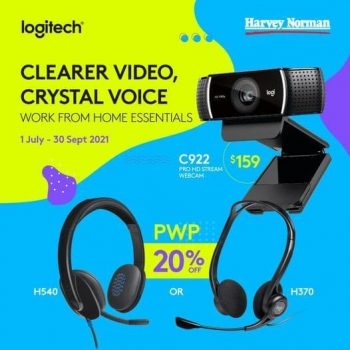 Harvey-Norman-Logitech-Pro-HD-Stream-Webcam-Promotion-350x350 19 Jul-30 Sep 2021: Harvey Norman Logitech Pro HD Stream Webcam Promotion