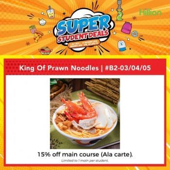 Hillion-Mall-Student-Discounts-Promotion-350x350 16 Jul-31 Dec 2021: King of Prawn Noodles Student Discounts Promotion at Hillion Mall