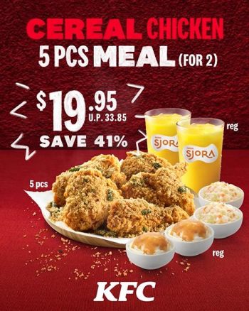 KFC-Cereal-Chicken-5pcs-Meal-@-19.95-Promotion-KFC-Cereal-Chicken-5pcs-Meal-@-19.95-Promotion--350x438 28 Jul 2021 Onward: KFC Cereal Chicken 5pcs Meal @ $19.95 Promotion