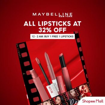 Maybelline-Shopee-Lipsticks-32-OFF-Promotion-350x350 28-29 July 2021: Maybelline Shopee Lipsticks 32% OFF Promotion
