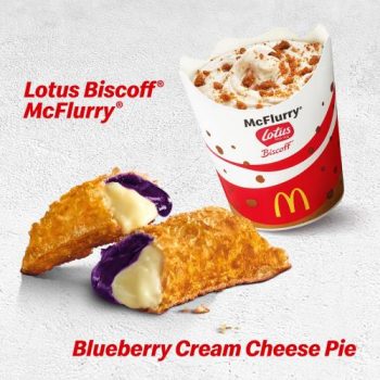 McDonalds-Blueberry-Cream-Cheese-Pie-and-Lotus-Biscoff-McFlurry-Promotion-350x350 15 Jul 2021 Onward: McDonald's Blueberry Cream Cheese Pie and Lotus Biscoff McFlurry Promotion