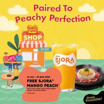 Pepper-Lunch-FREE-SJORA-Mango-Peach-Drink-Promotion-350x350 14 Jul-13 Aug 2021: Pepper Lunch FREE SJORA Mango Peach Drink Promotion