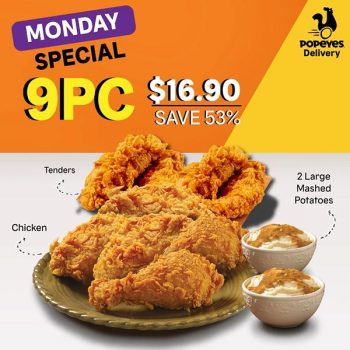 Popeyes-9pc-Monday-Deal-Promotion-Popeyes-9pc-Monday-Deal-Promotion--350x350 30 July 2021 Onward: Popeyes 9pc Monday Deal Promotion