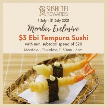 Sushi-Tei-Member-Exclusive-Promotion-350x350 1-31 Jul 2021: Sushi Tei Member Exclusive Promotion