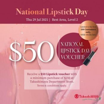 Takashimaya-National-Lipstick-Day-Promotion--350x350 29 July 2021: Takashimaya National Lipstick Day Promotion