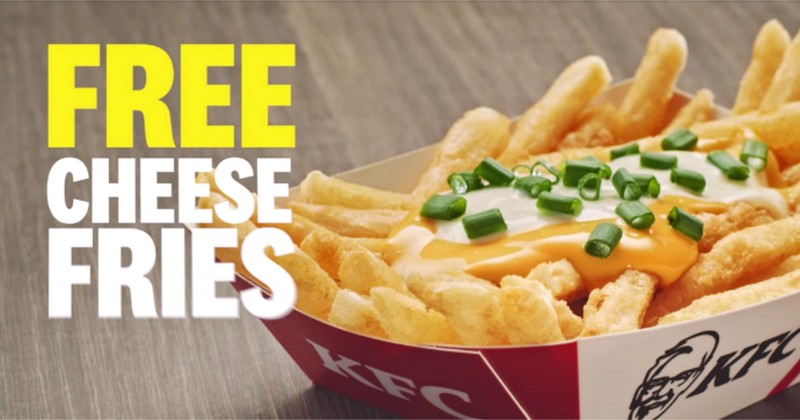 kfc-free-cheese-fries-Singapore-Warehouse-Sale-Clearance-2021-Food-Finger-Snacks-Promotion 13-16 July 2021: KFC FREE Cheese Fries Promotion for Dine-in & Takeaway Islandwide in Singapore