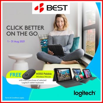 BEST-Denki-Free-M350-Pebble-Mice-Promotion-350x350 16-31 Aug 2021: BEST Denki Logitech Tablet Keyboard Promotion
