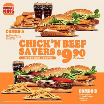 Burger-King-ChickN-Beef-Savers-Combo-@-9.90-Promotion--350x350 16 Aug 2021 Onward: Burger King Chick'N Beef Savers Combo @ $9.90 Promotion