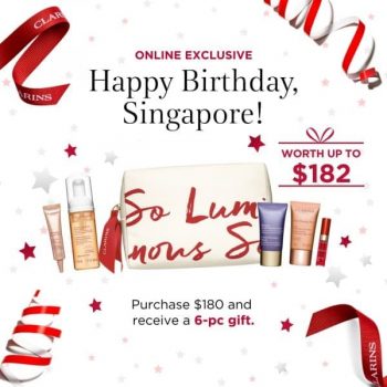 CLARINS-Celebrate-Singapore-Promo-350x350 9 Aug 2021: CLARINS Celebrate Singapore Promo