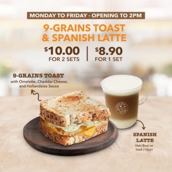 Coffee-Bean-9-Grains-Toast-Spanish-Latte-Promotion-350x350 2 Aug 2021 Onward: Coffee Bean 9-Grains Toast & Spanish Latte Promotion
