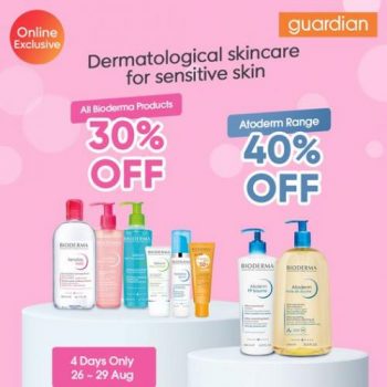 Guardian-Online-Bioderma-Skincare-Sale--350x350 26-29 Aug 2021: Guardian Online Bioderma Skincare Sale