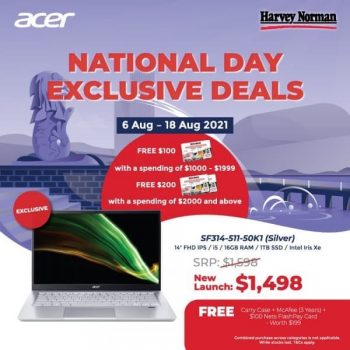 Harvey-Norman-National-Day-Exclusive-Deals-350x350 6-18 Aug 2021: Harvey Norman National Day Exclusive Deals with ACER