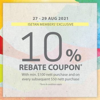 Isetan-Rebate-Coupon-Promotion-350x350 27-29 Aug 2021: Isetan Rebate Coupon Promotion