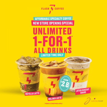 Jurong-Point-1-for-1-Promotion-350x350 5-8 Aug 2021: Flash Coffee 1-for-1 Promotion at Jurong Point