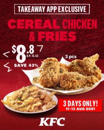 KFC-Takeaway-Cereal-Chicken-Fries-@-8.80-Promotion-350x437 11-13 Aug 2021: KFC Takeaway Cereal Chicken & Fries @ $8.80 Promotion