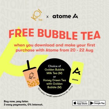 KOI-The-Free-Bubble-Tea-Promo-350x350 20-22 Aug 2021: KOI Thé  Free Bubble Tea Promo