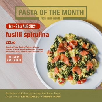 Kith-Cafe-Pasta-of-The-Month-Fusilli-Spirulina-@-22.90-Promotion-350x350 1-31 Aug 2021: Kith Cafe Pasta of The Month Fusilli Spirulina @ $22.90 Promotion