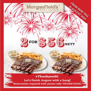 Morganfields-2-Half-Slabs-of-Sticky-Bones-Promotion-at-VivoCity--350x350 30-31 Aug 2021: Morganfield's 2 Half Slabs of Sticky Bones Promotion at VivoCity