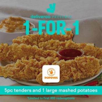 Popeyes-Deliveroo-1-For-1-Promotion-350x350 20 Aug 2021 Onward: Popeyes Deliveroo 1-For-1 Promotion