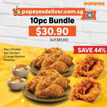 Popeyes-Delivery-10pc-Bundle-@-30.90-Promotion-350x350 13 Aug 2021 Onward: Popeyes Delivery 10pc Bundle @ $30.90 Promotion