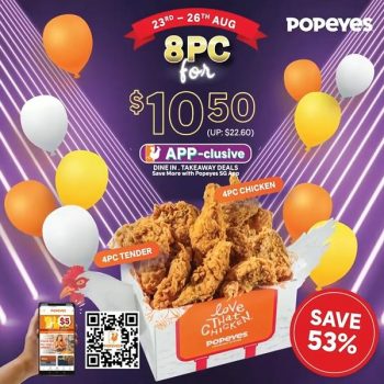 Popeyes-Poppy-Box-@-10.50-Promotion-350x350 23-26 Aug 2021: Popeyes Poppy Box @ $10.50 Promotion